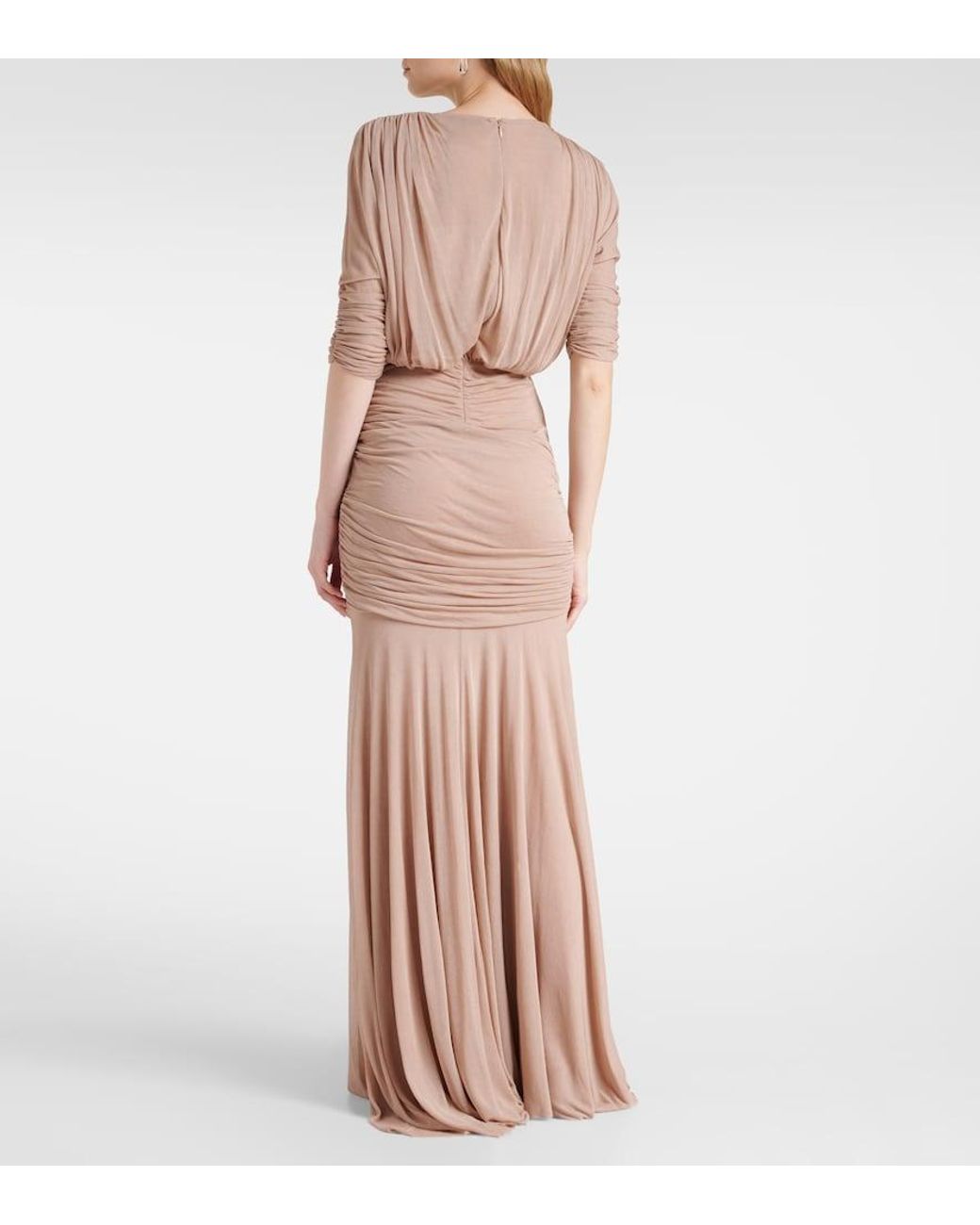 TOVE Natural Devi Semi-Sheer Maxi Dress