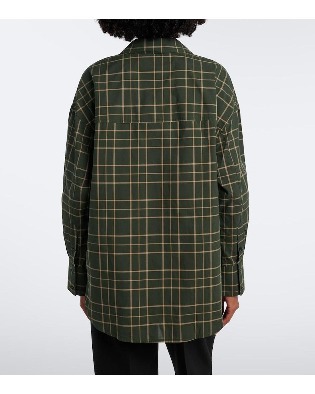 Totême Green Checked Cotton Shirt