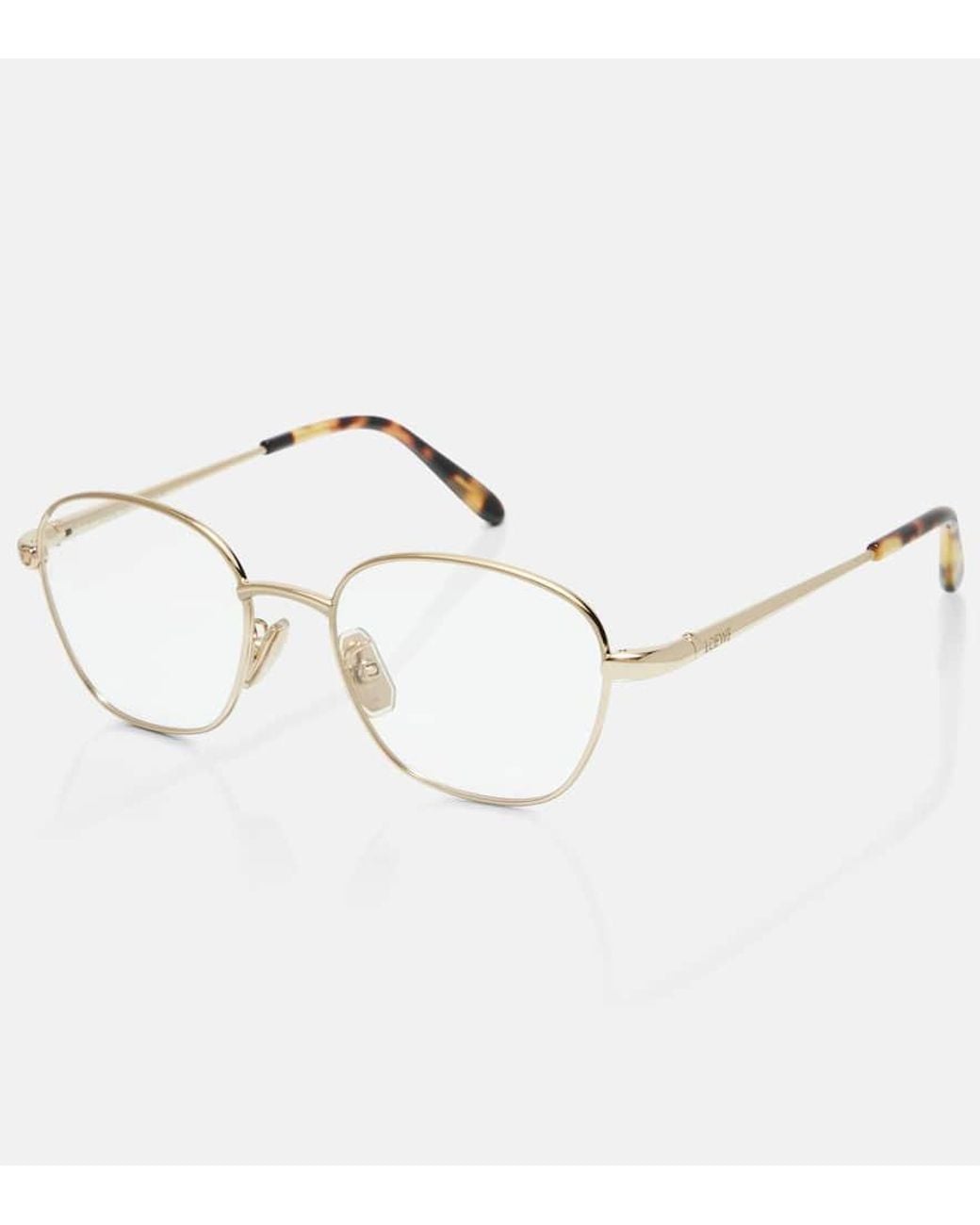 Loewe Metallic Slim Square Metal Glasses