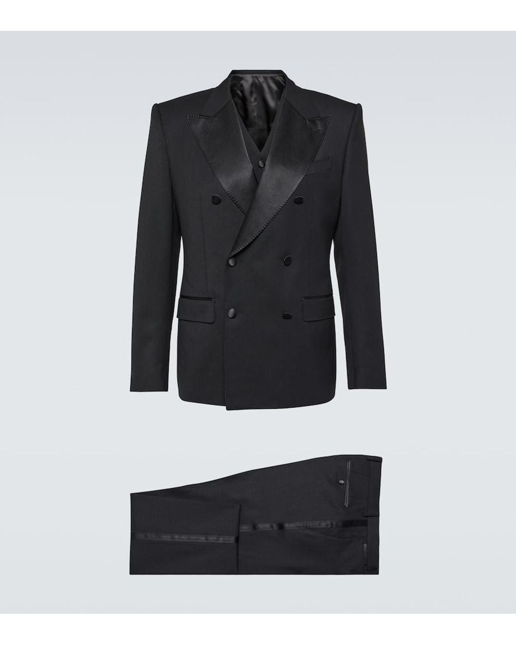 Dolce & Gabbana Black Wool-Blend Suit for men