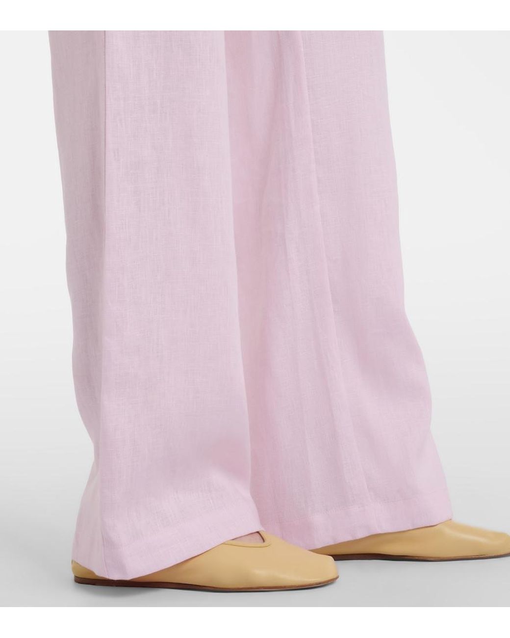 Faithfull The Brand Pink Lulea Linen Wide-Leg Pants