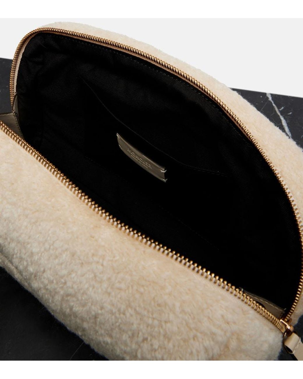 Moncler Natural Caradoc Teddy Toiletry Bag