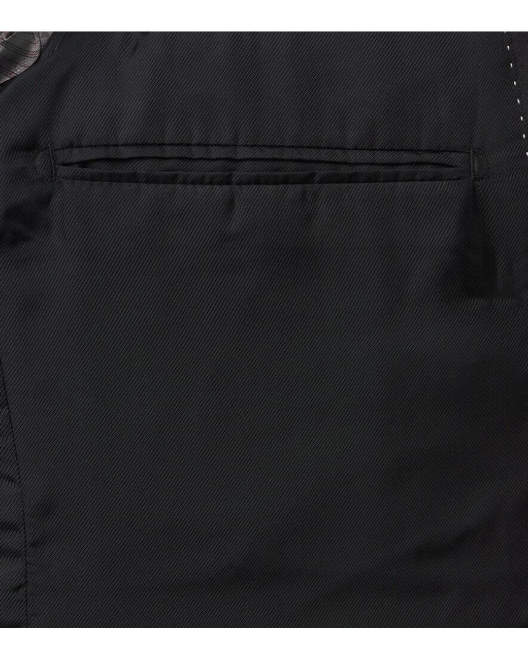 Dries Van Noten Black Double-Breasted Wool And Silk-Blend Blazer for men