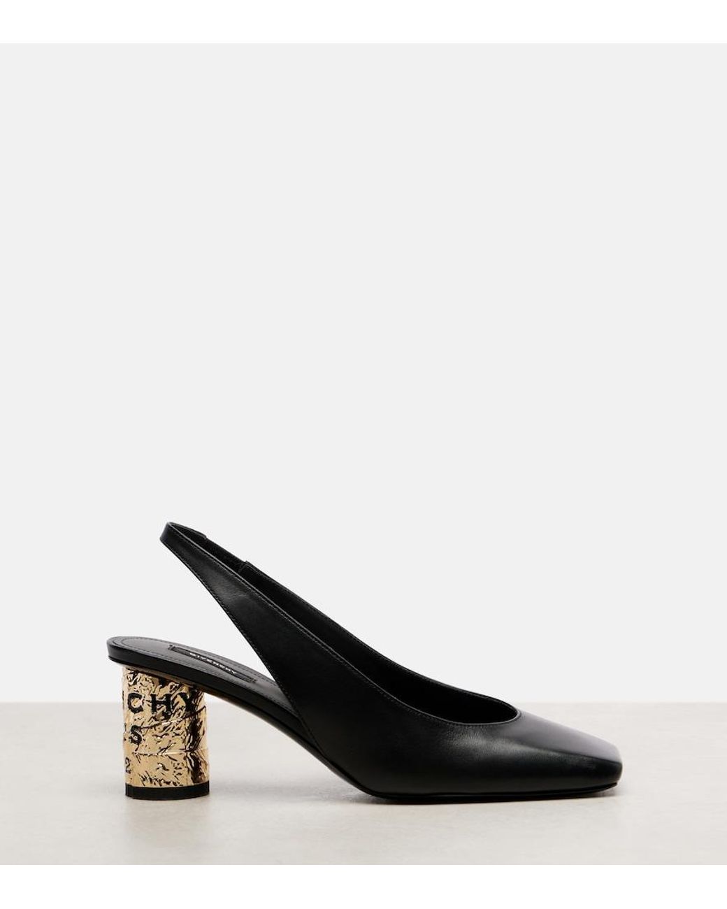 Givenchy Black Tape 65 Leather Slingback Pumps