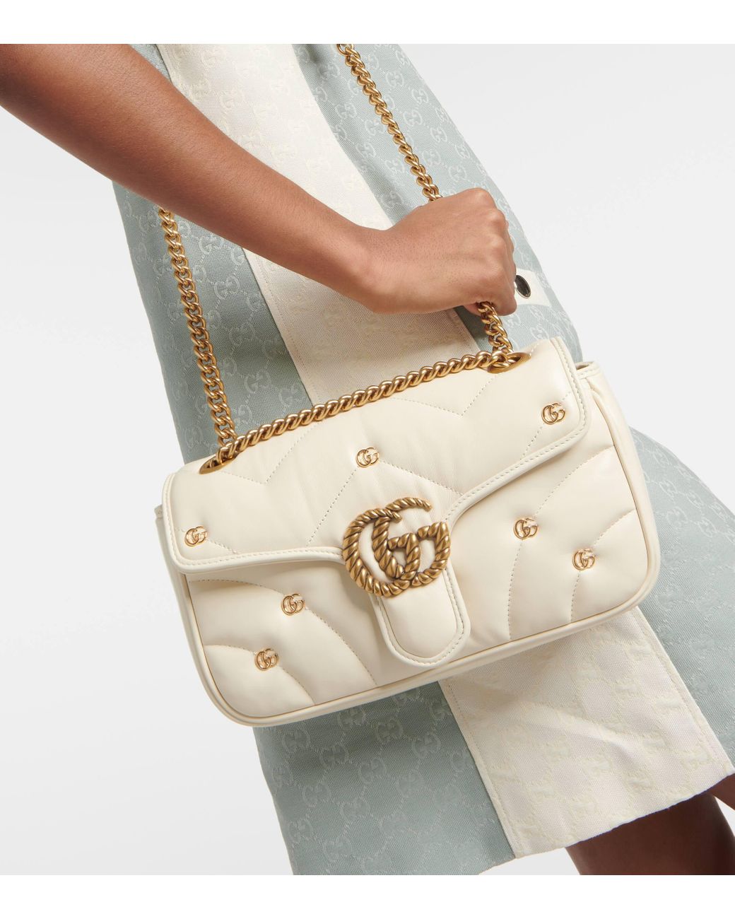 Gucci marmont matelasse white hotsell