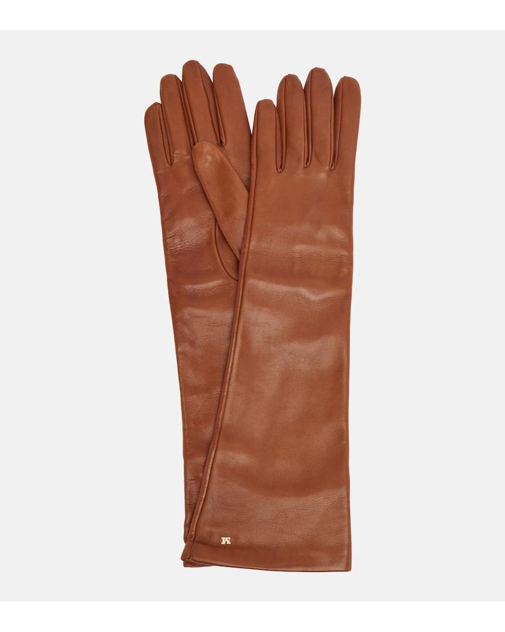 Max Mara Brown Leather Gloves