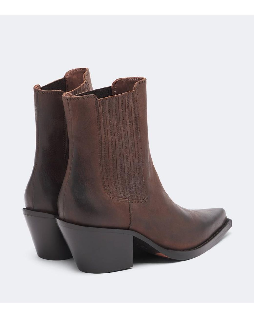Paris Texas Brown Dallas Leather Cowboy Boots