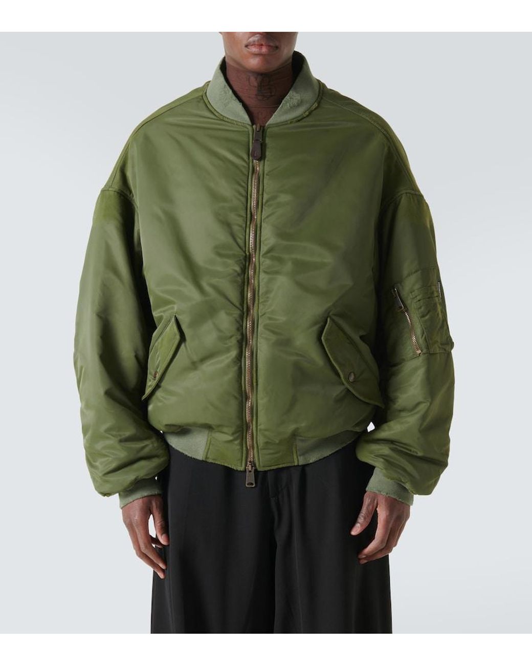 Balenciaga Green Jacket With Hood for men