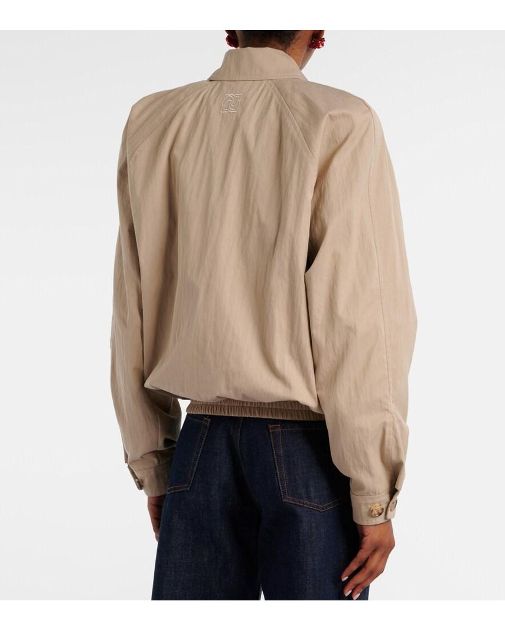 Magda Butrym Natural Cotton-Blend Blouson Jacket
