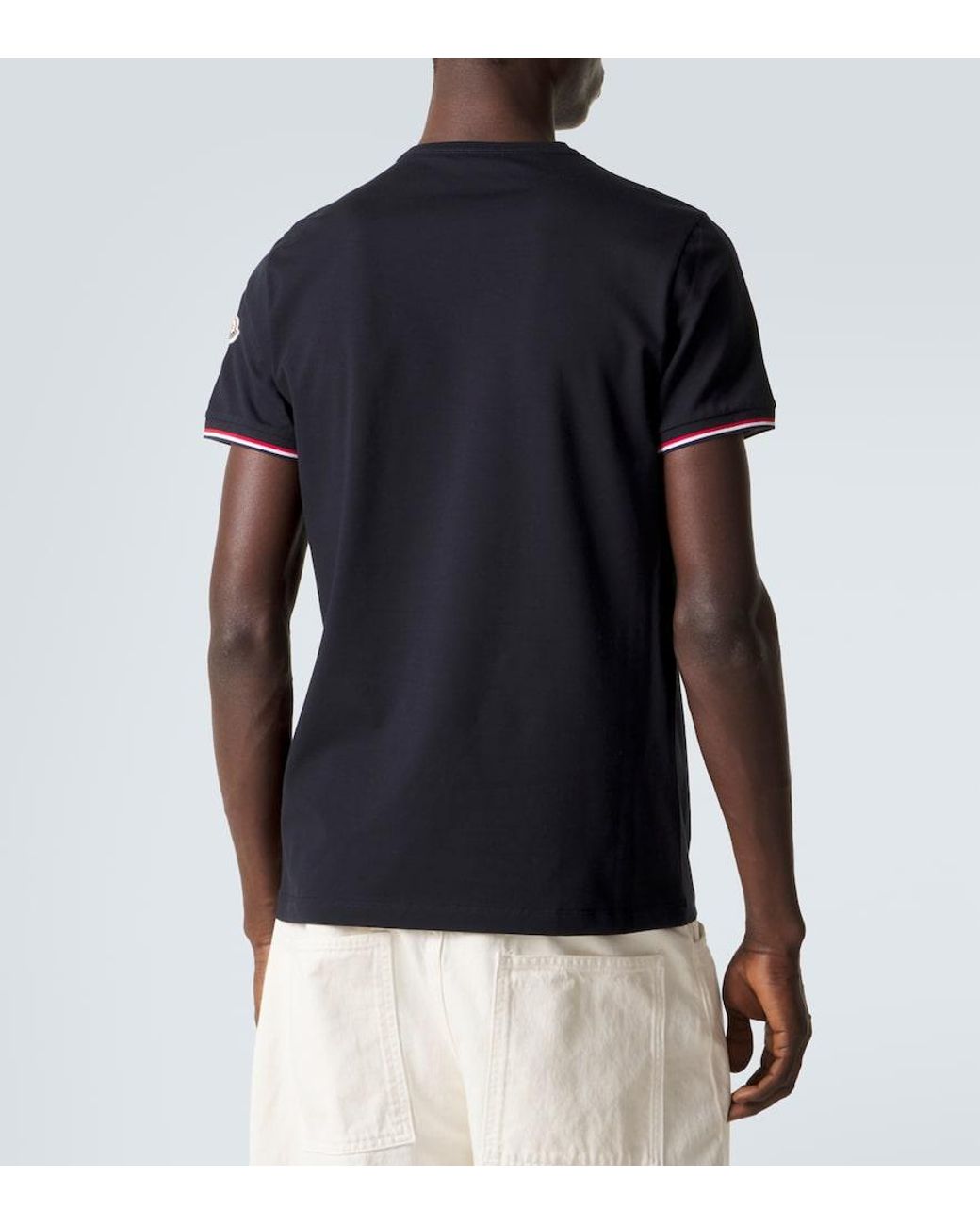 Moncler Black Cotton Jersey T-Shirt for men