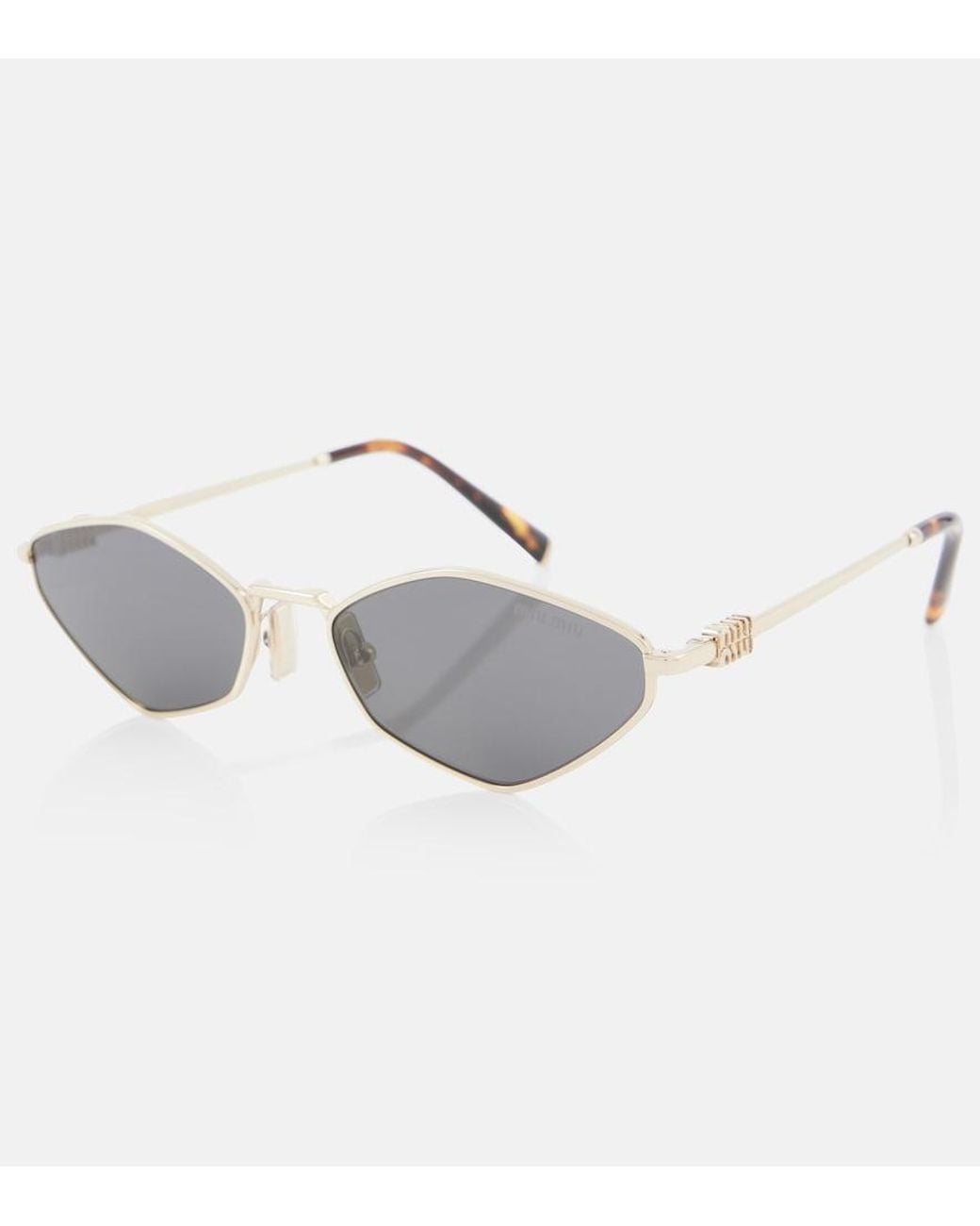 Miu Miu Gray Miu Regard Cat-Eye Sunglasses