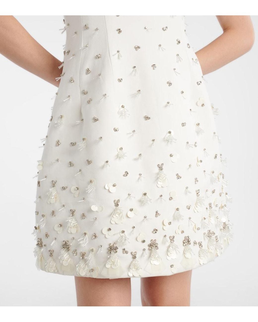 Jonathan Simkhai White Yasmin Embellished Minidress