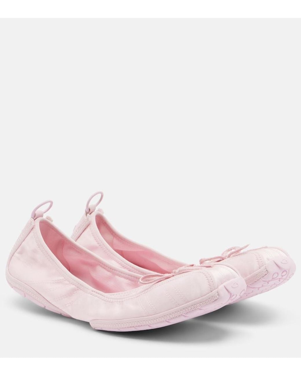Balenciaga Pink Ballet Bow-Detail Ballet Flats