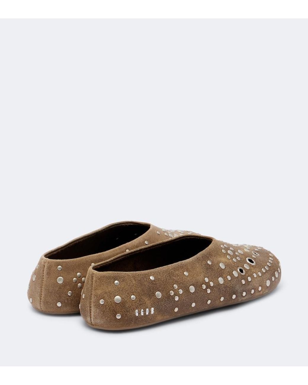 Golden Goose Deluxe Brand Brown Tierra Studded Suede Slip-On Shoes