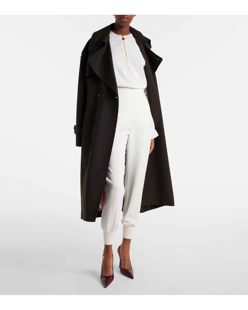 Stella McCartney White Iconic Half-Zip Top