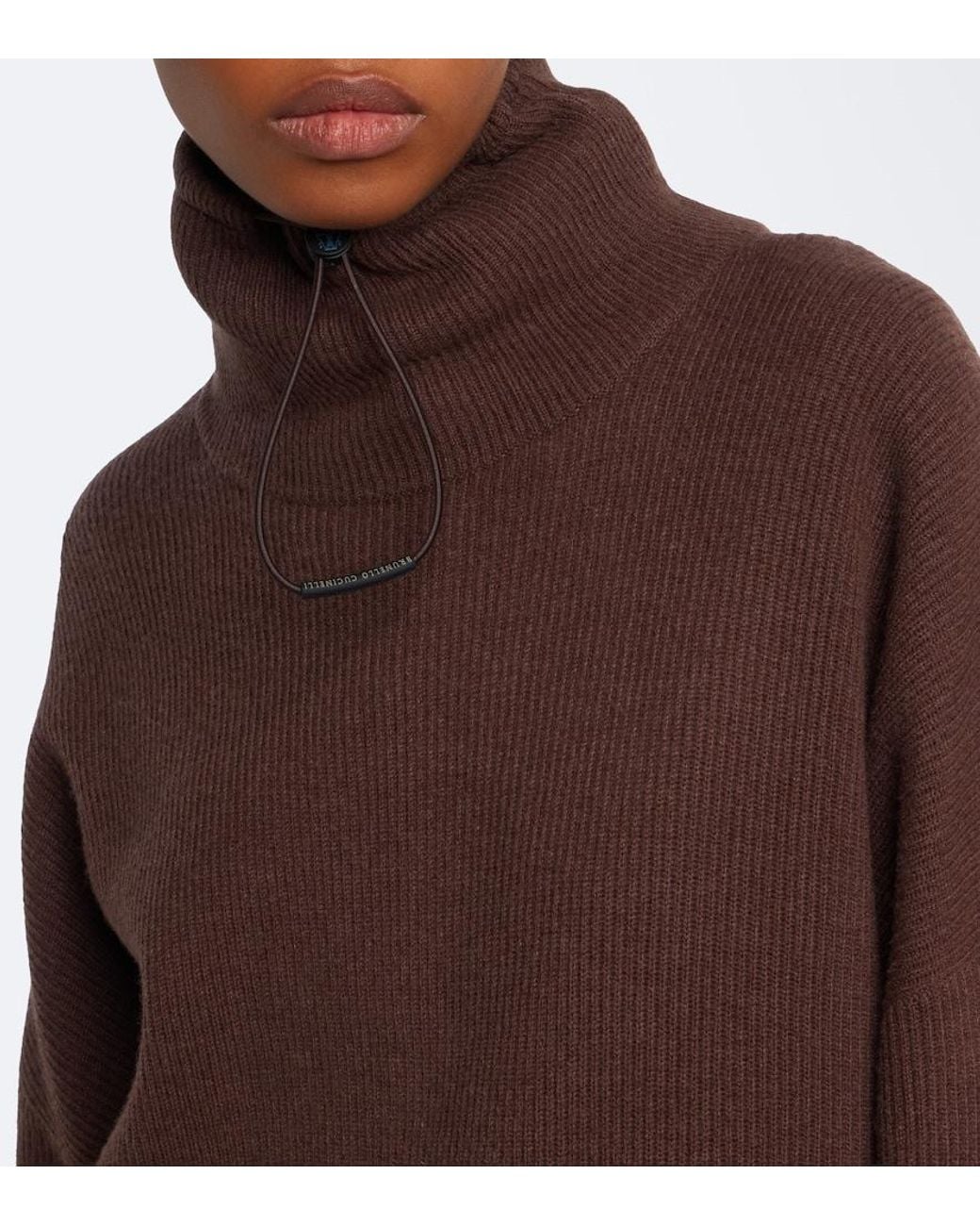 Brunello Cucinelli Brown Wool, Cashmere, And Silk Sweater