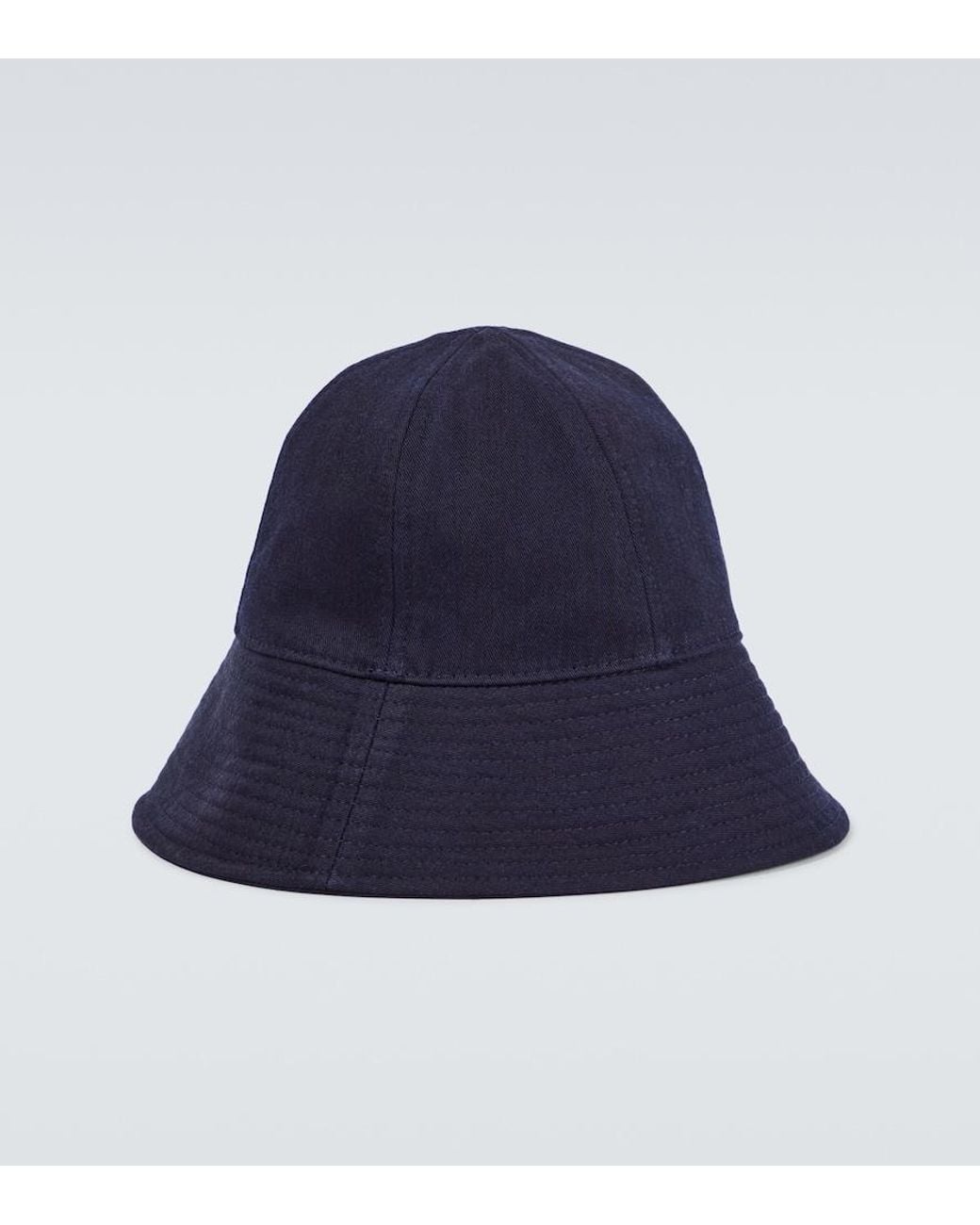 Jil Sander Blue Cotton Bucket Hat for men