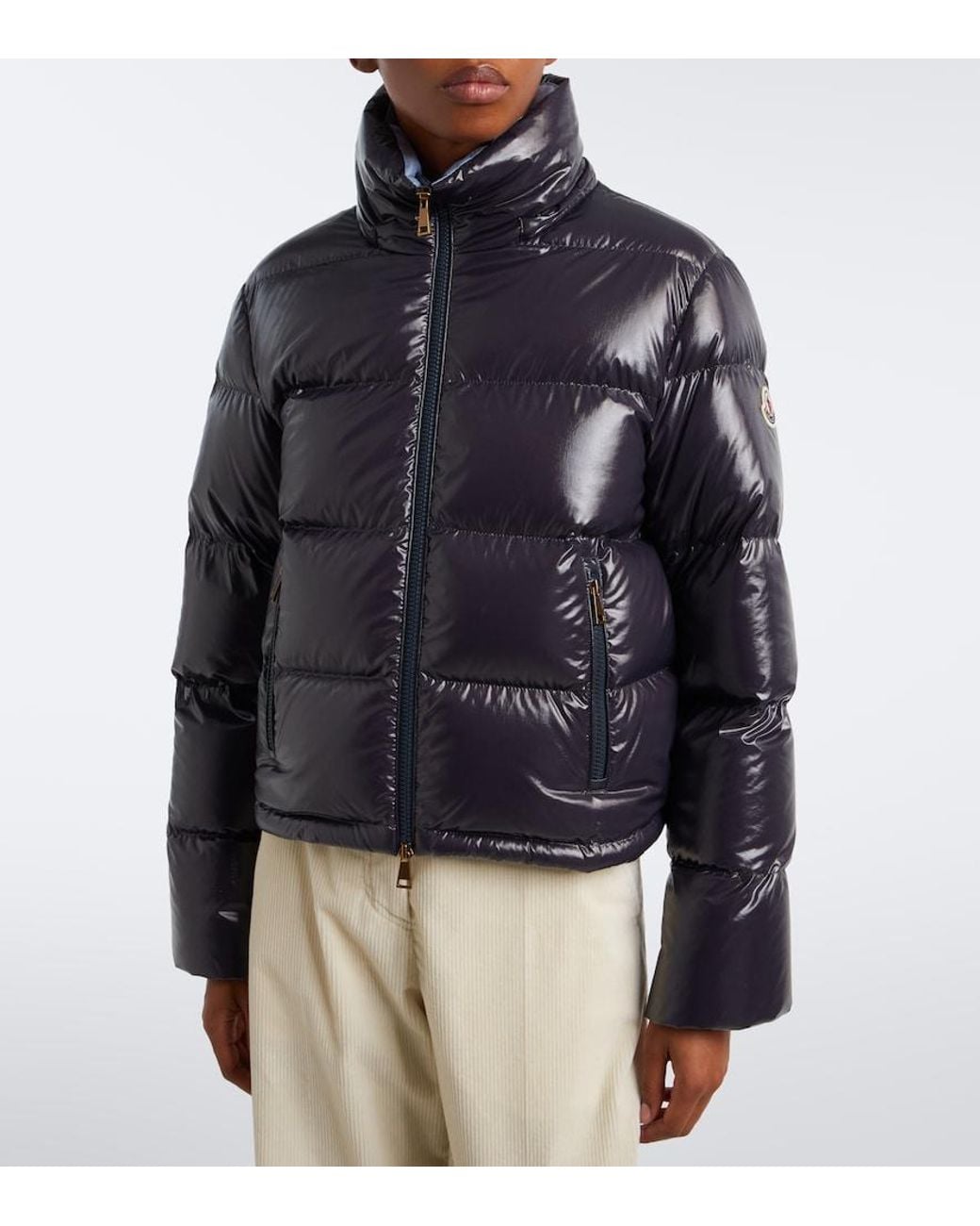Moncler Blue Niveole Hooded Down Jacket