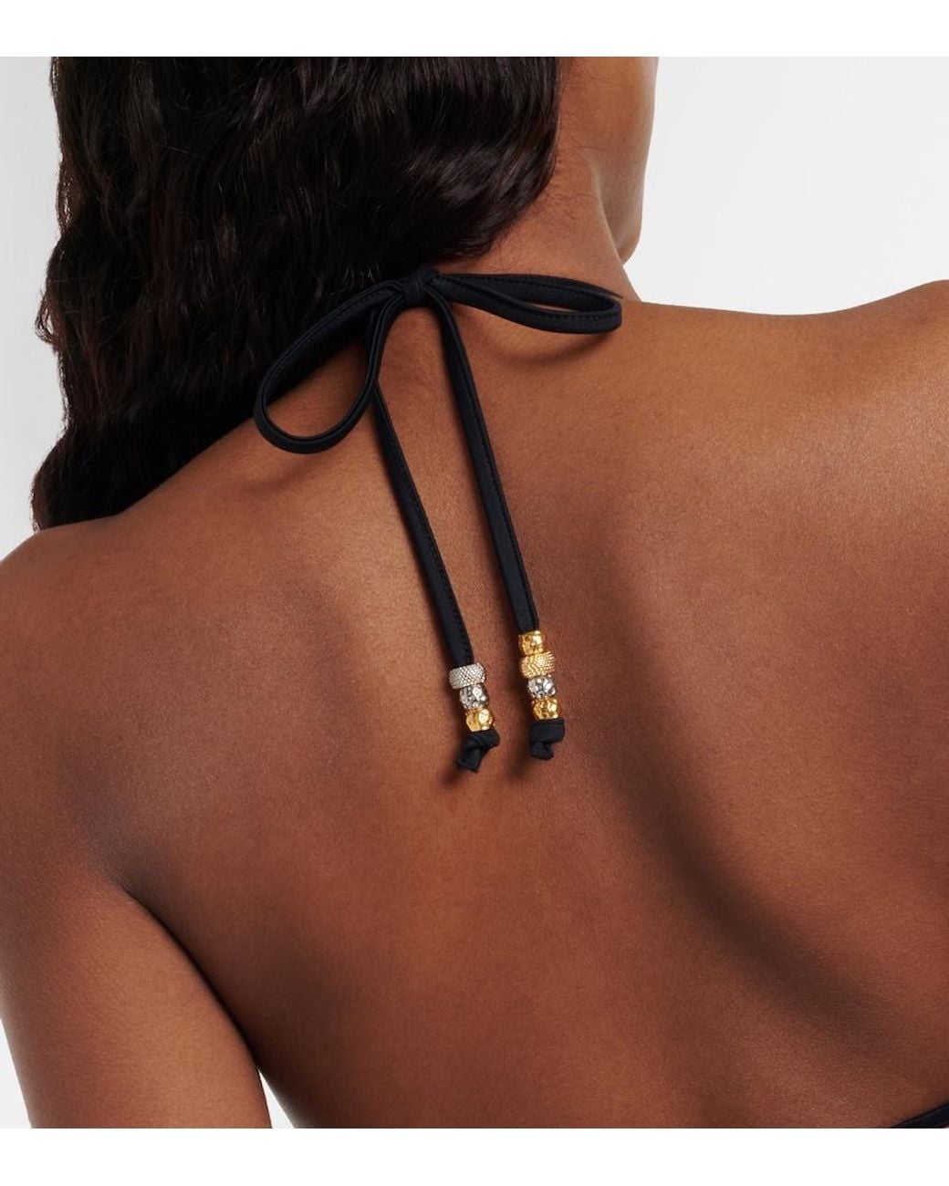 J.W. Anderson Black Halterneck Bikini Top
