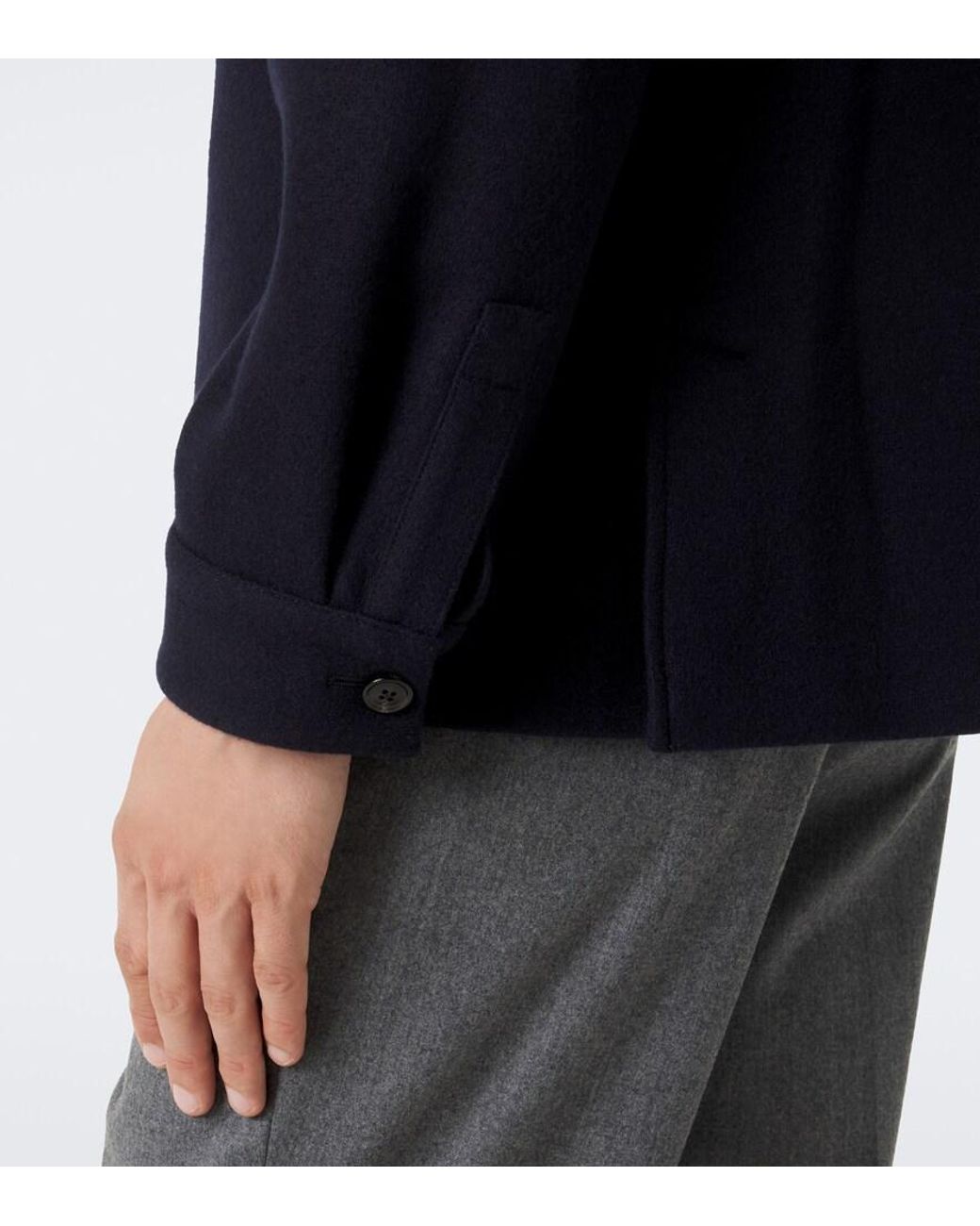 Zegna Blue Alpe Cashmere And Wool Jacket for men
