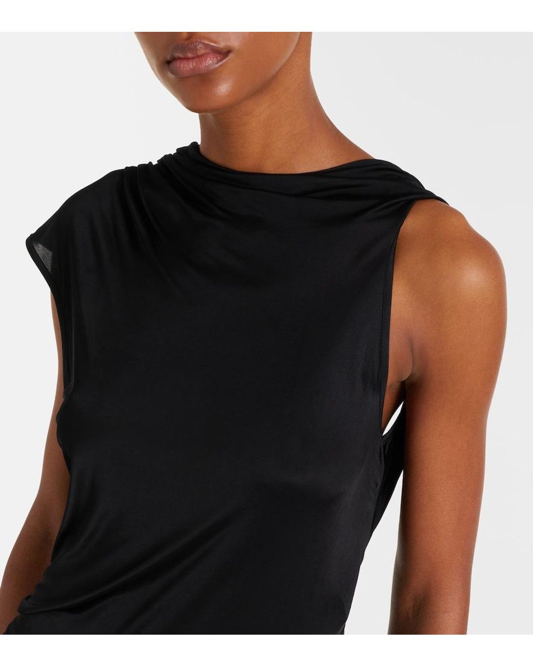 Rick Owens Black Lilies Shailee Ruched Gown
