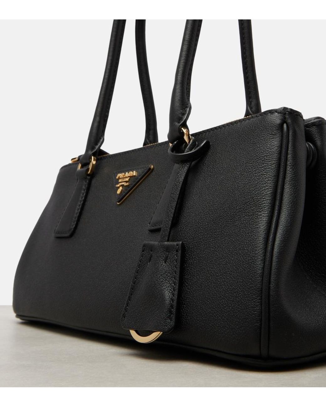 Prada Black Galleria Medium Leather Tote Bag