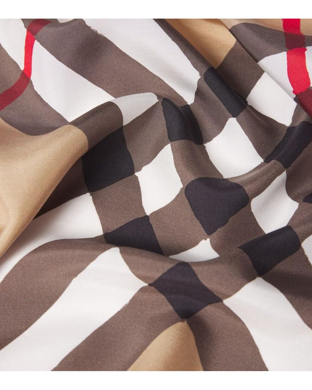 Burberry Pink Check Silk Poplin Scarf