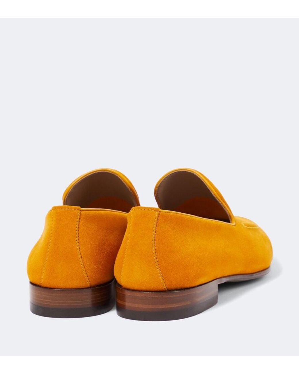 Manolo Blahnik Orange Truro Suede Loafers for men