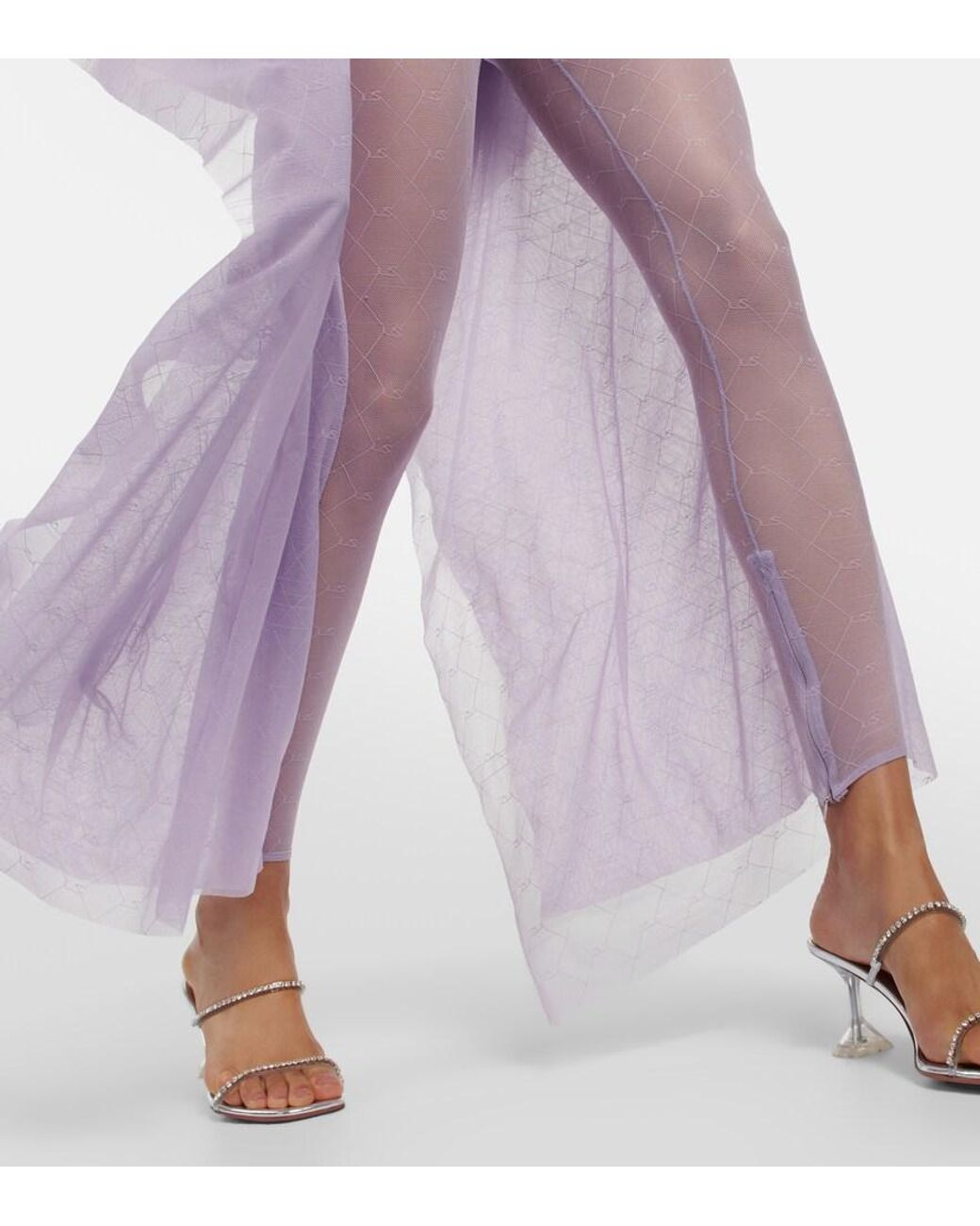 LAQUAN SMITH Purple Chiffon Jumpsuit