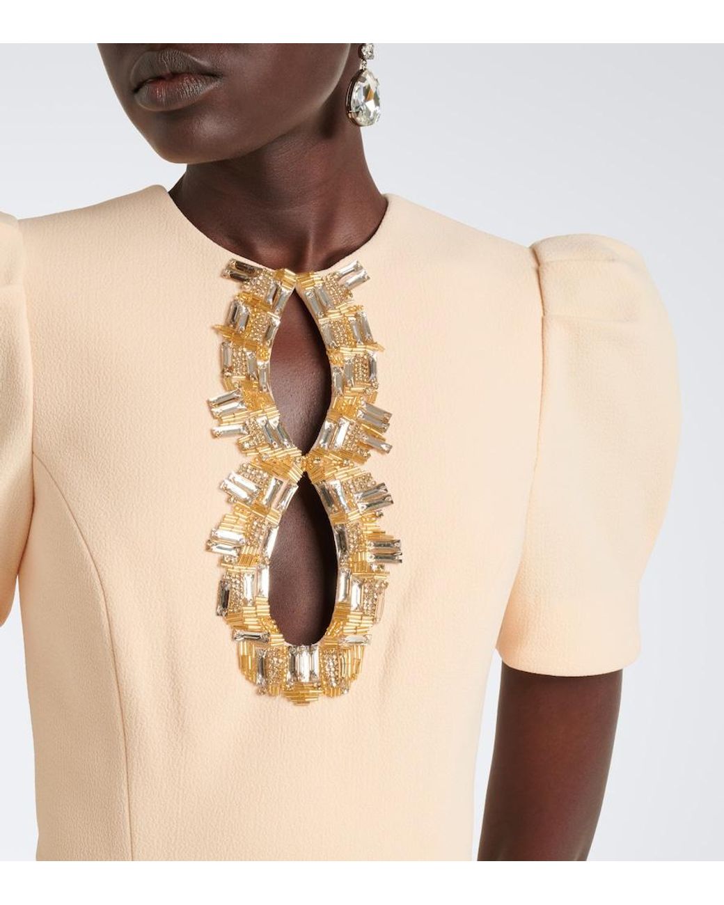 Rebecca Vallance Natural Alexandrite Embellished Midi Dress