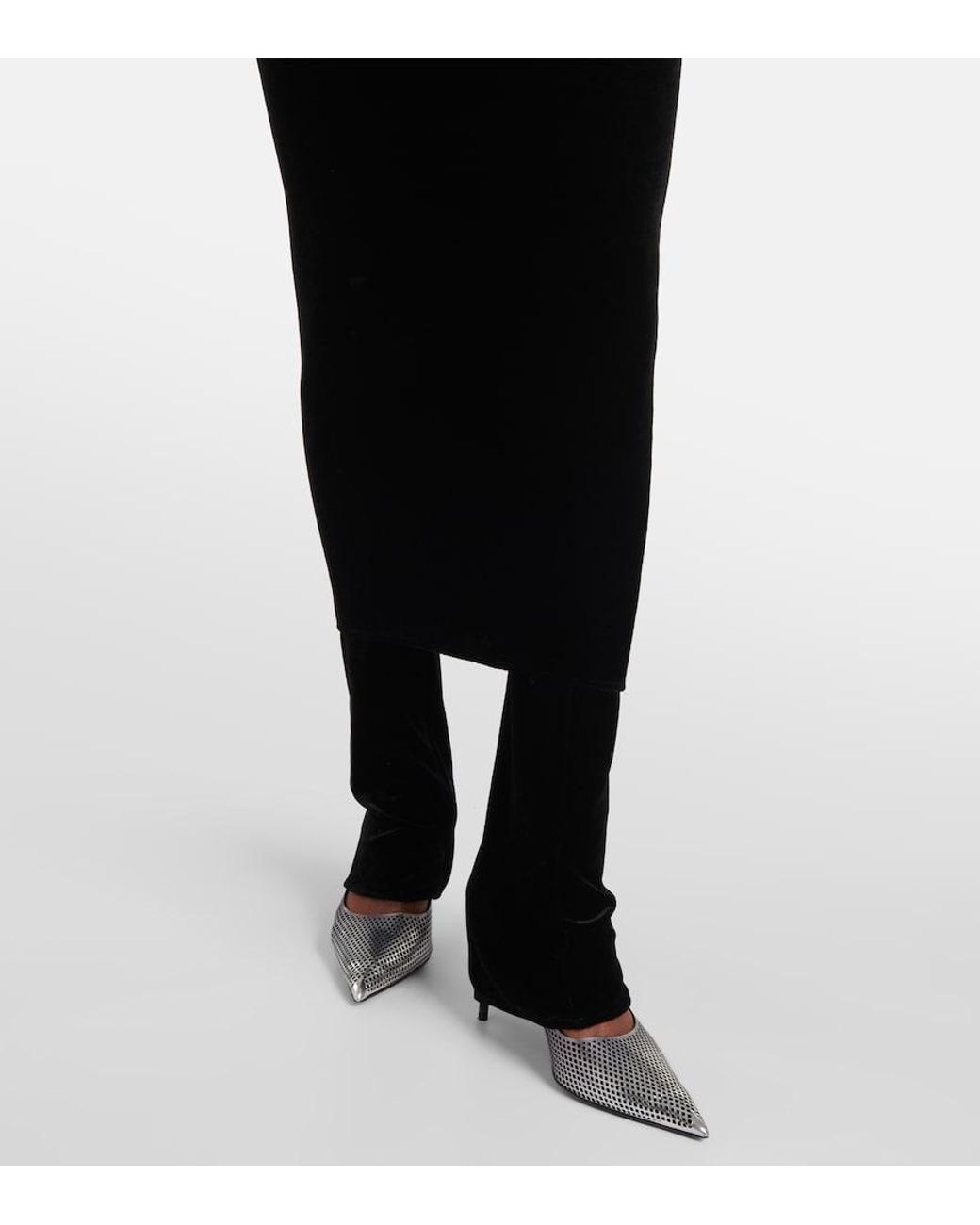 Alaïa Black Fluid Jersey Skirt Pants