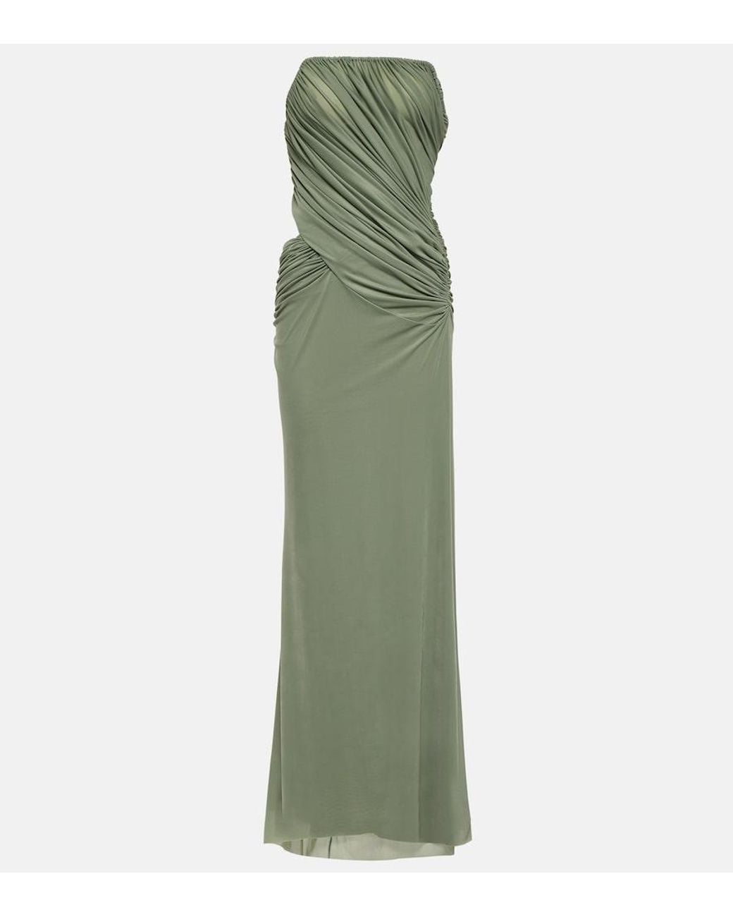 Christopher Esber Green Cutout Jersey Maxi Dress