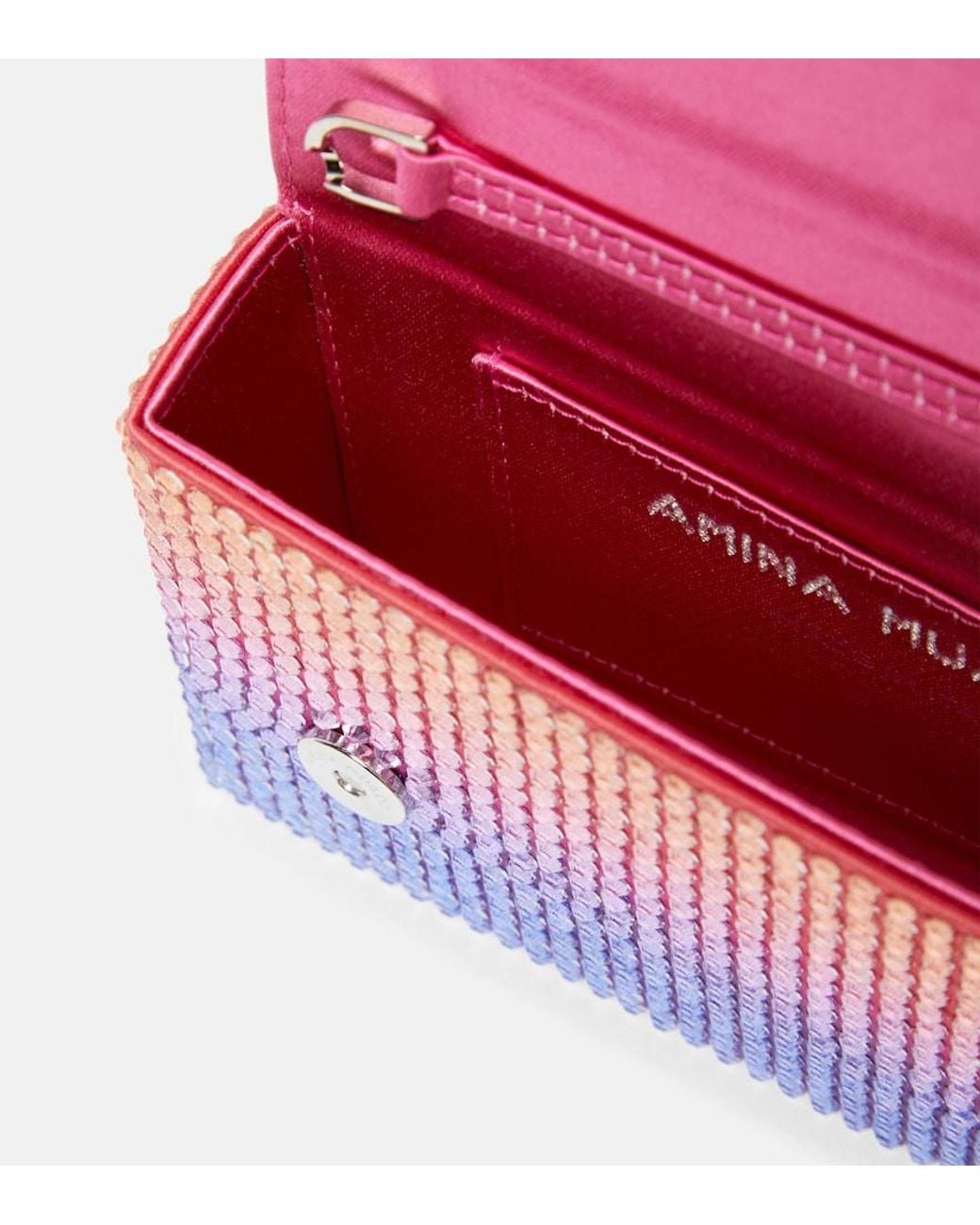 AMINA MUADDI Red Super Amini Paloma Mini Embellished Clutch