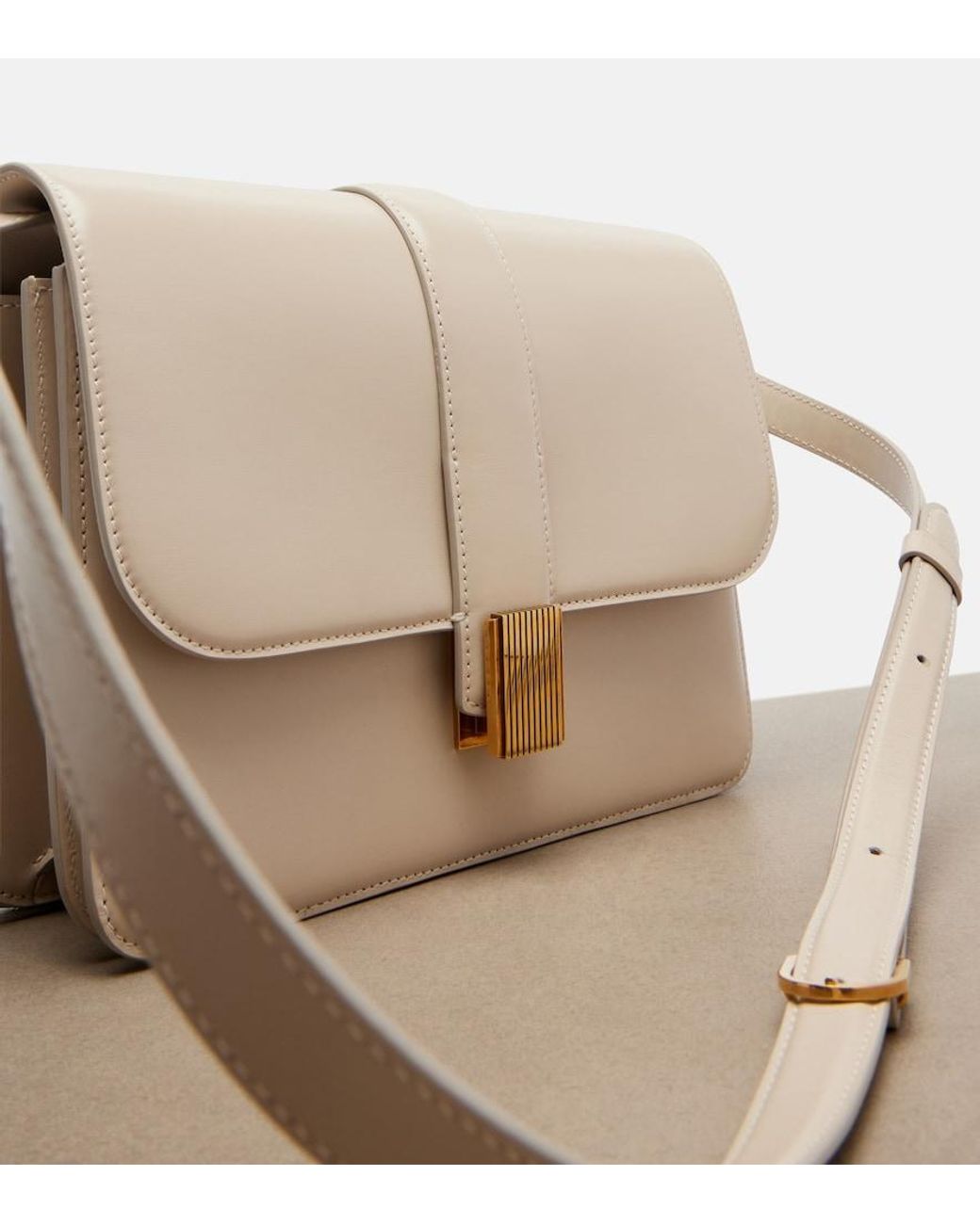 Khaite Natural Blake Leather Crossbody Bag