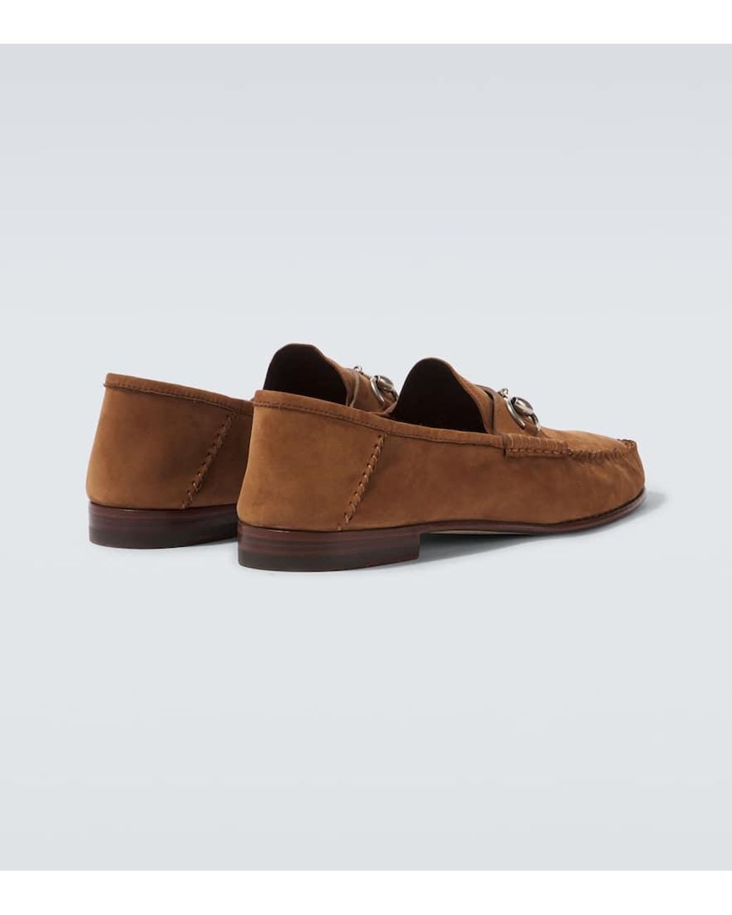 Gucci Gigi Horsebit Suede Loafers in Brown for Men | Lyst