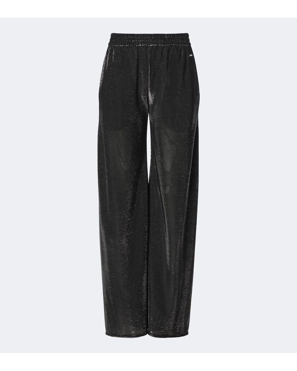 Gucci Black Embellished Wide-Leg Pants