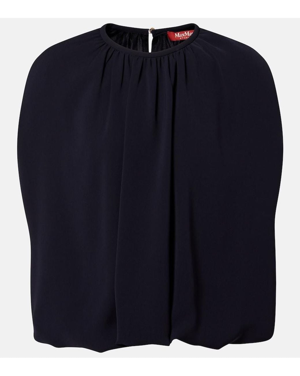 Max Mara Blue Elegante Cady Top