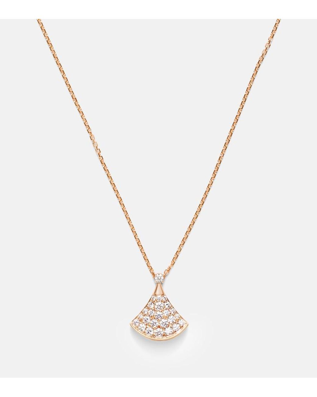BVLGARI Metallic Diva's Dream 18Kt Rose Necklace With Diamonds