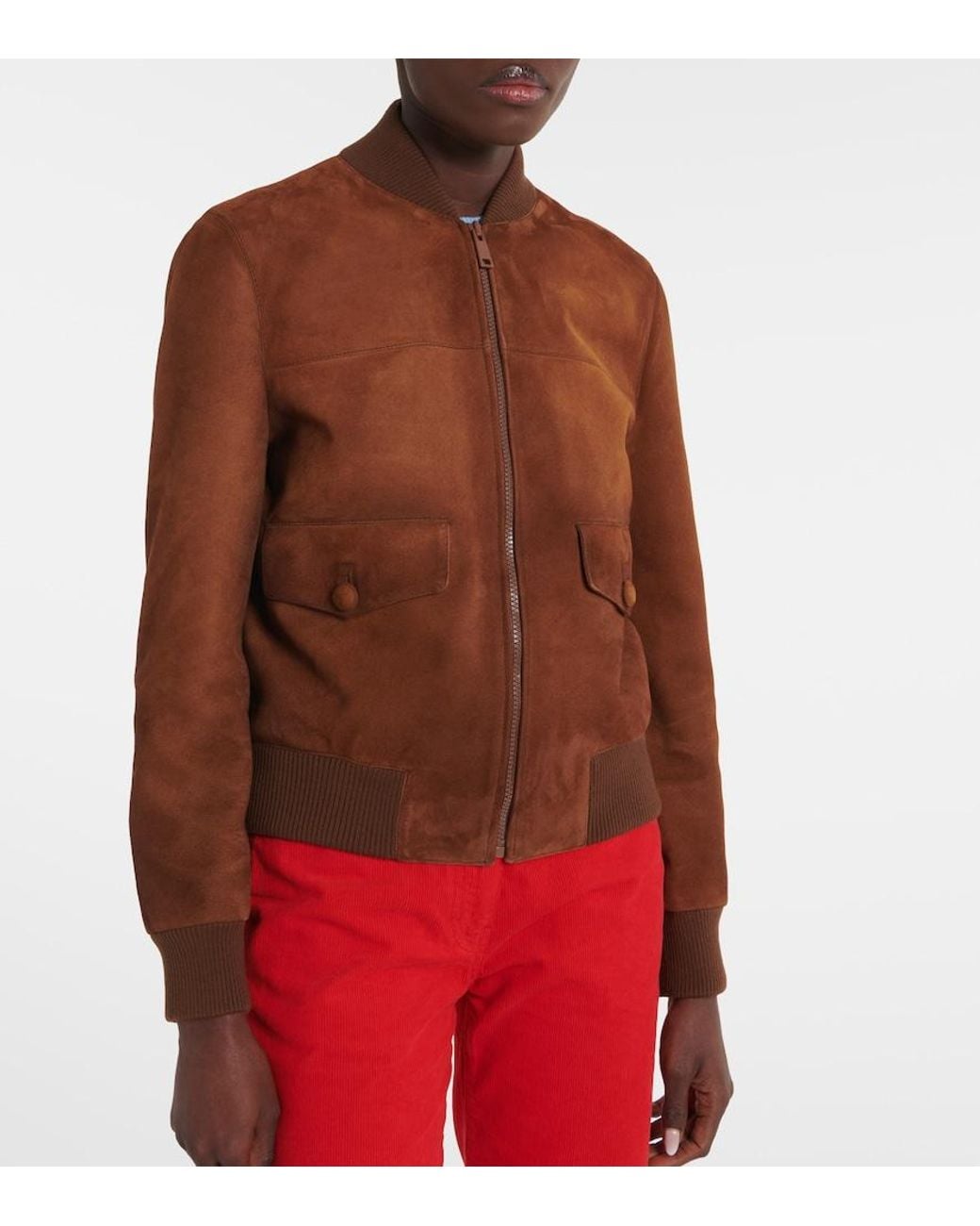Prada Brown Suede Blouson