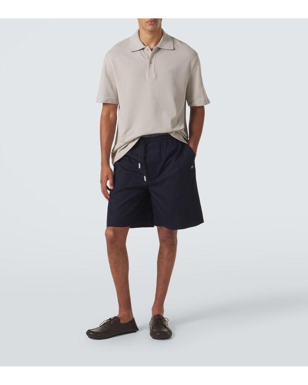 Loewe Natural Double L Cotton Pique Polo Shirt for men
