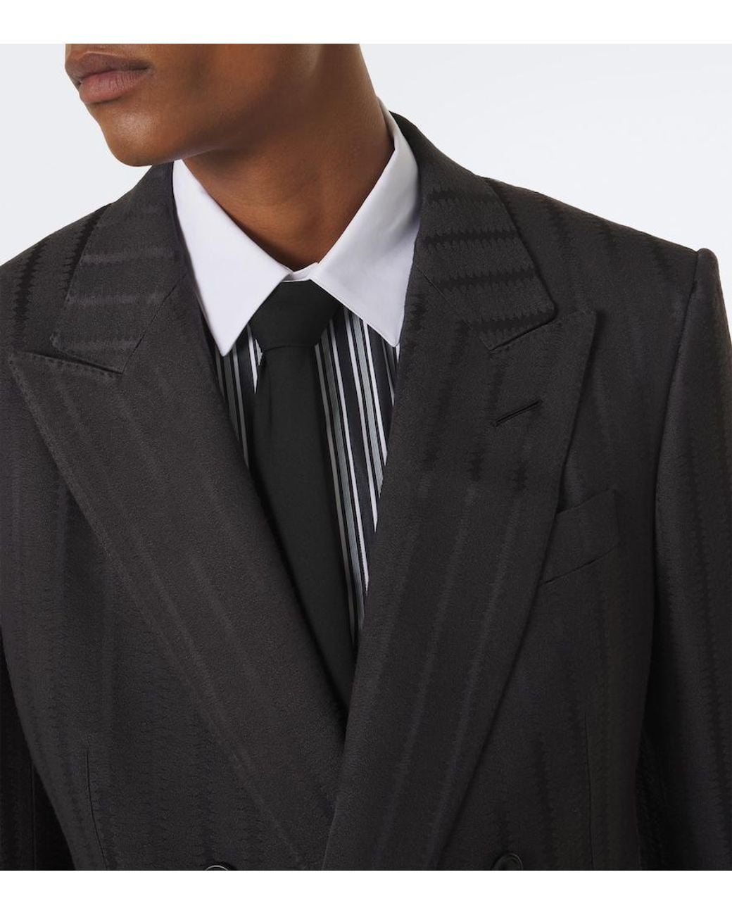 Tom Ford Blue Striped Jacquard Blazer for men