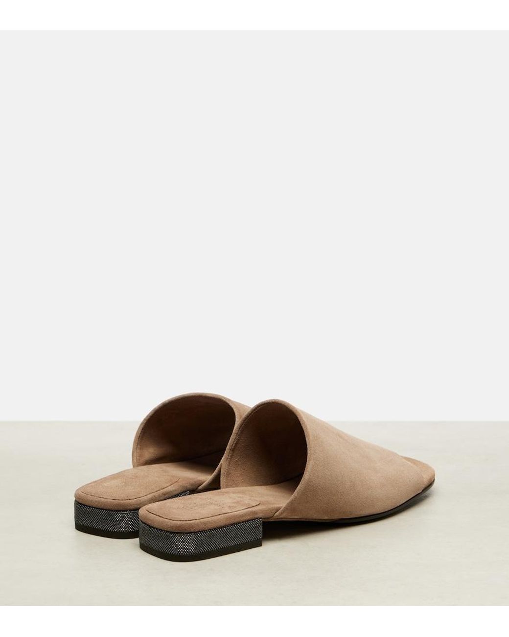 Brunello Cucinelli Brown Suede Sandals