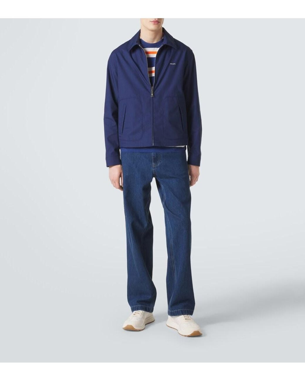 Prada White Prax Re-Nylon Suede-Trimmed Sneakers for men