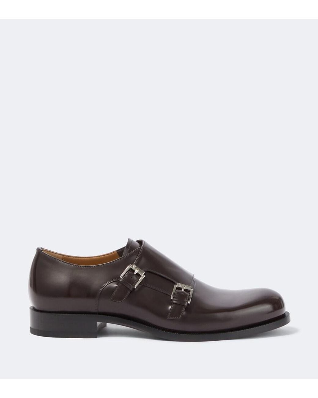 Christian Louboutin Brown Dandydeco Leather Monk Strap Shoes for men