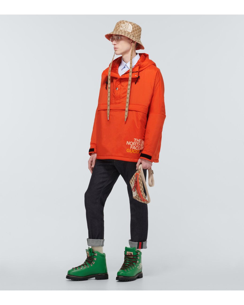 Gucci The North Face X Windbreaker Jacket in Orange for Men | Lyst Australia