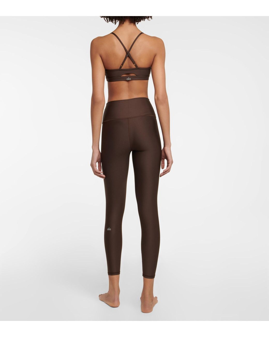 Alo Yoga Airlift 7/8 High-rise leggings in Brown