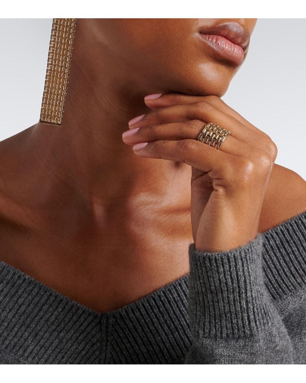 Tom Ford White Aion Brass Ring