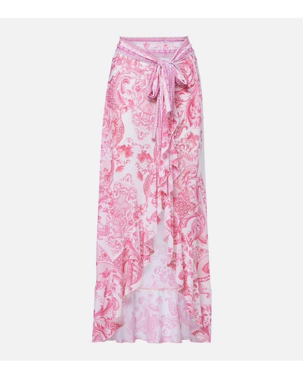 Camilla Pink Printed Beach Cover-Up