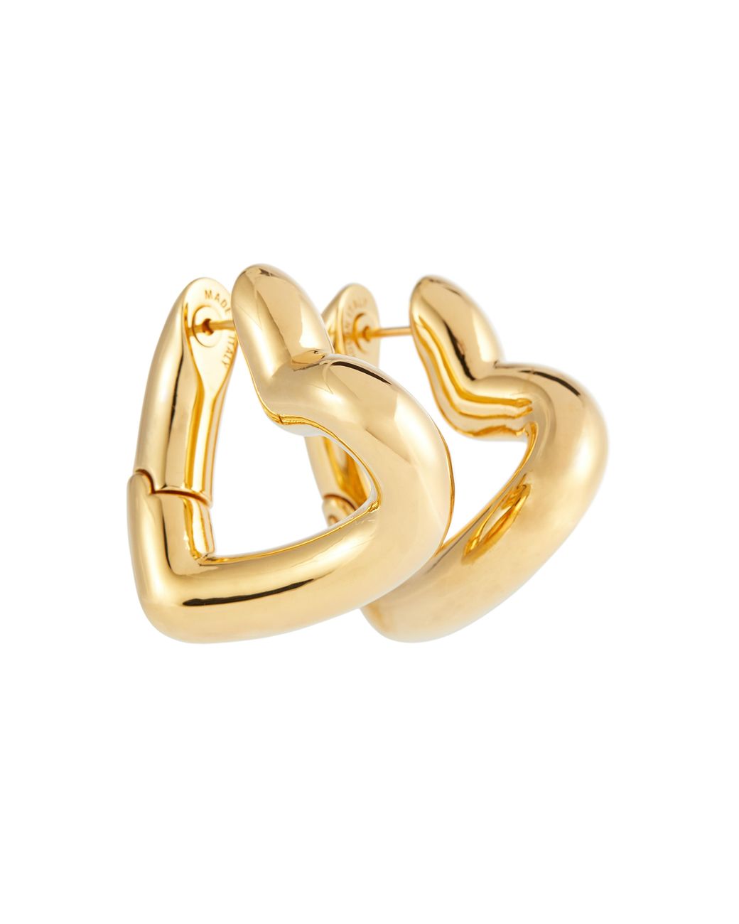 Balenciaga Heart Hoop Earrings in Metallic Lyst