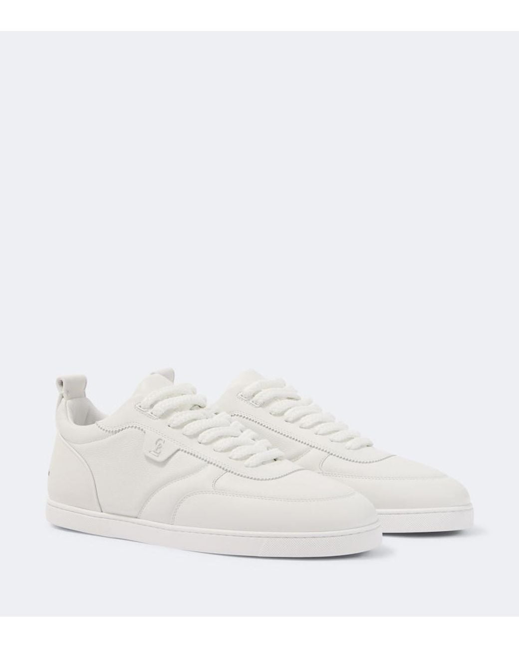 Christian Louboutin White Tutti Rui Leather Low-Top Sneakers for men